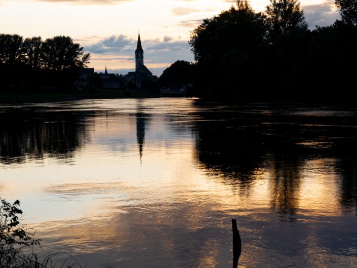 coucher de soleil sur la Loire Chalonnes sur Loire 49